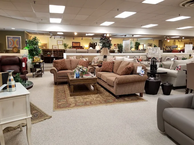 Open showroom floor inside the Broyhill building